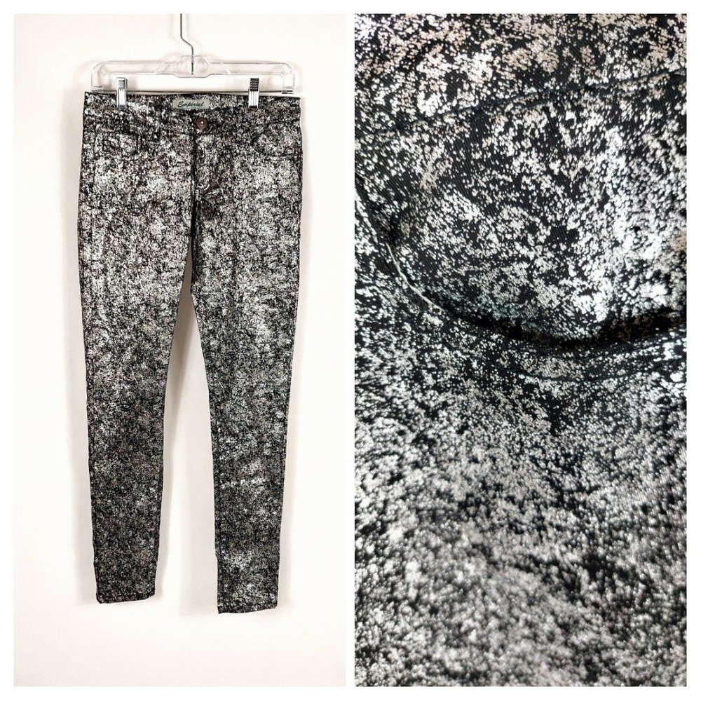 Emperial Premium Silver-Black Metallic Pants